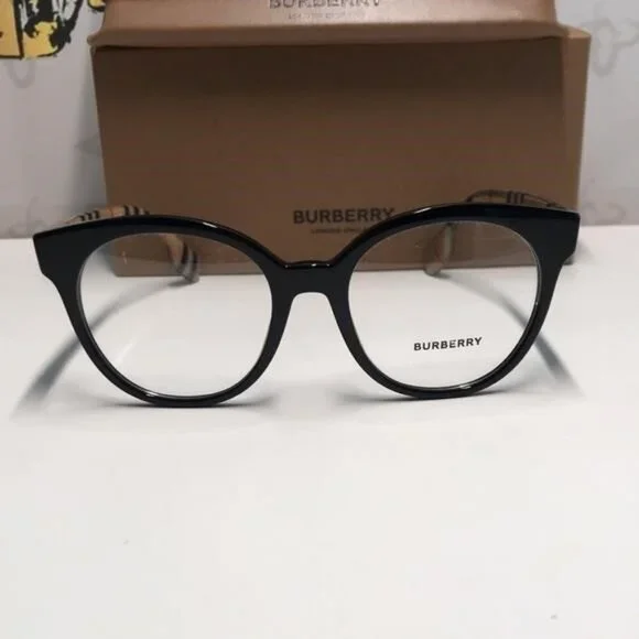 New Authentic Burberry Black and Gold Women's Glasses BE2356 3942